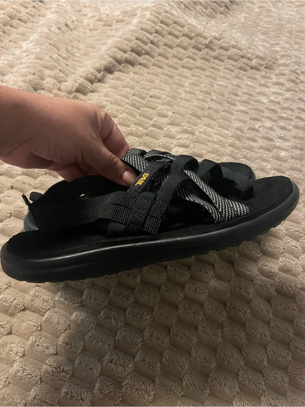 Teva Voya Strappy Women's Black Sandals